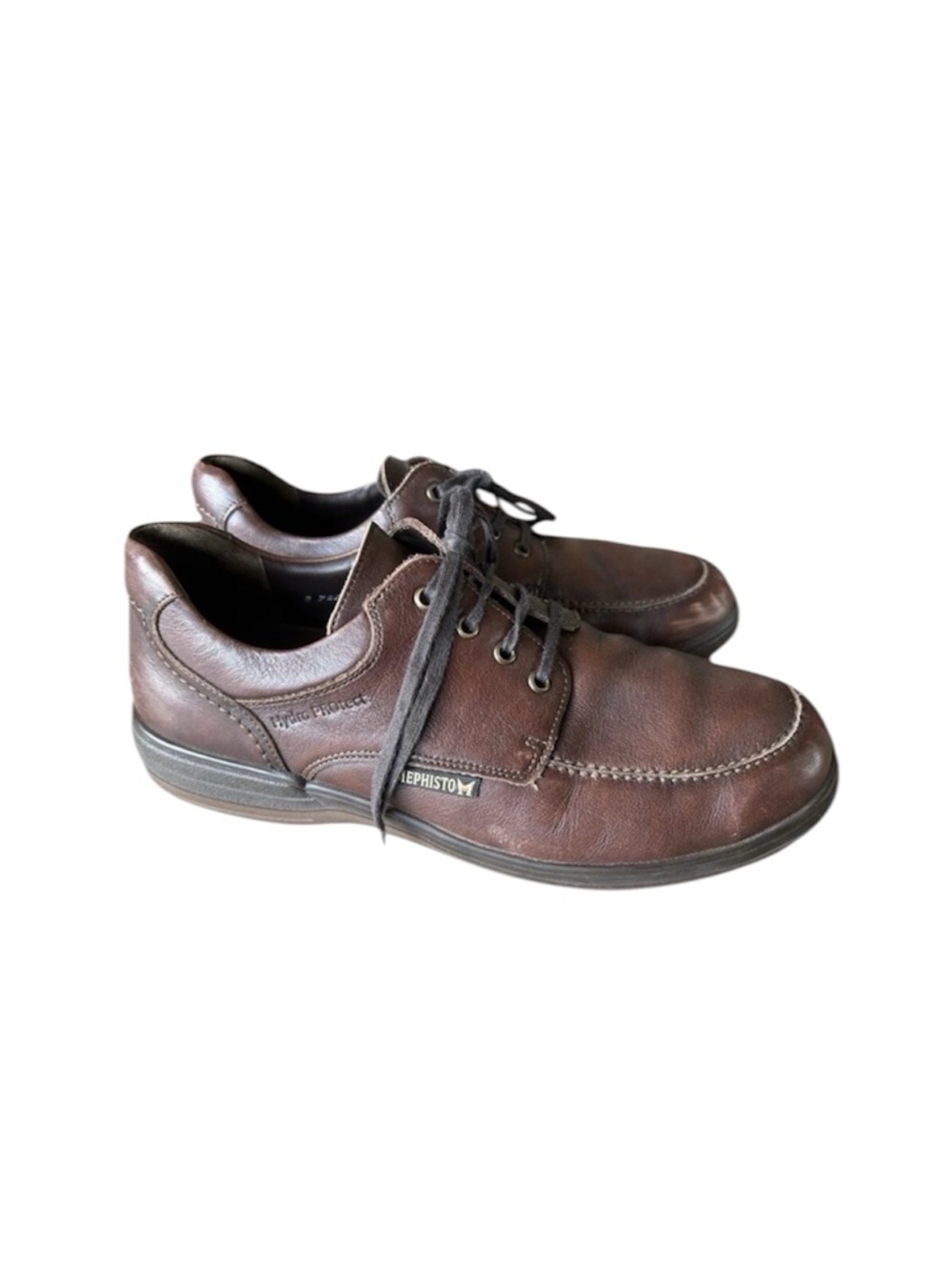 Mephisto Douk Brown Leather Comfort Walking Shoes Mens 10 Waterproof Derby